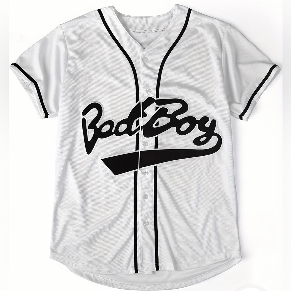 Baseball Jersey Biggie Bad Boy - Black And White XXL